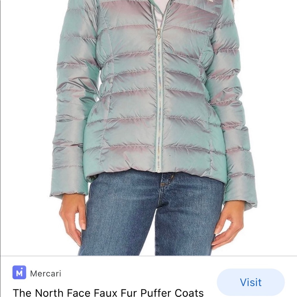 ISO The north face Gotham jacket iridescent blue frost extra large WITH HOOD